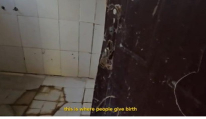 labour room in shambles